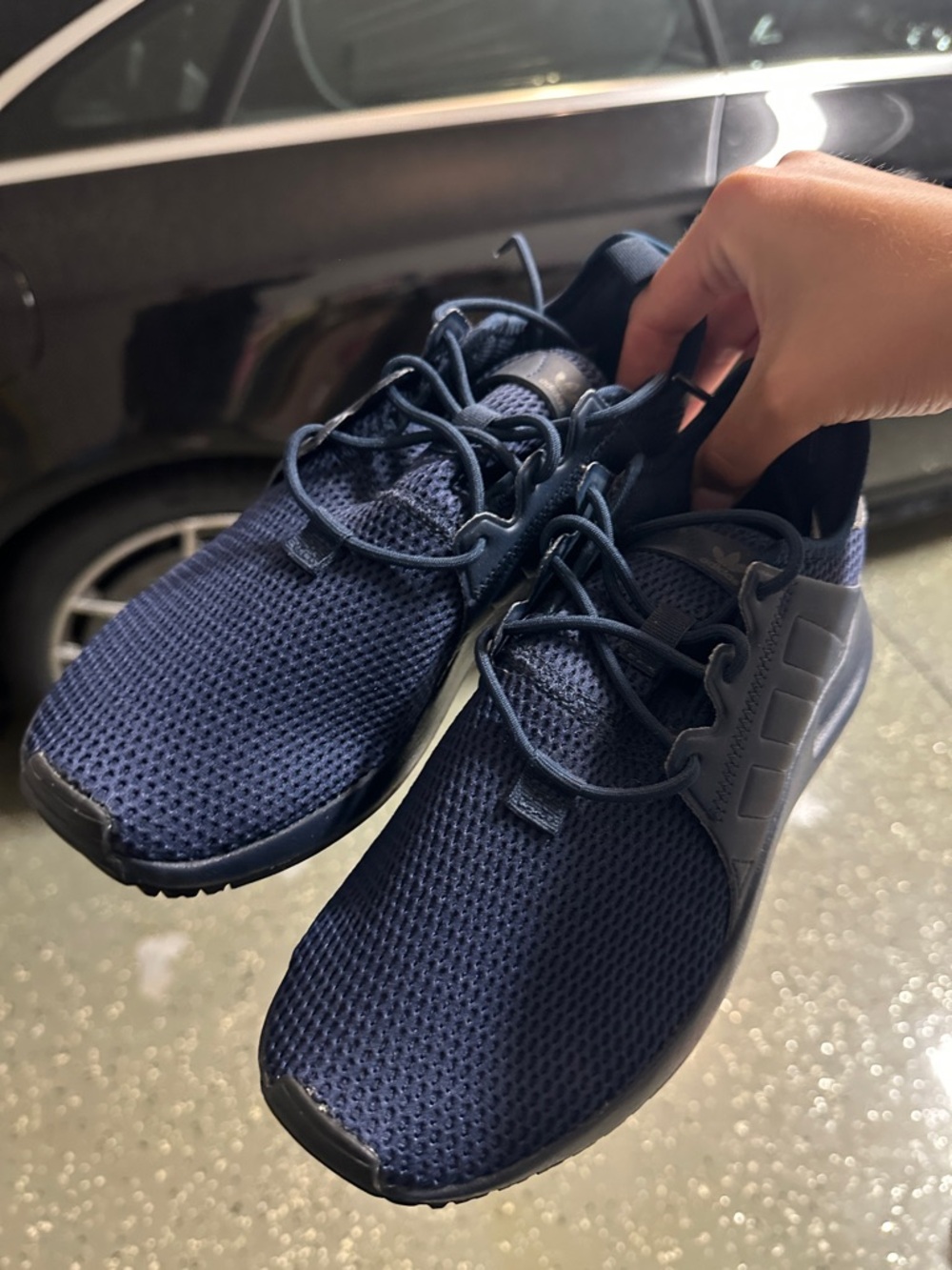 adidas Navy Mesh Athletic Running Shoes